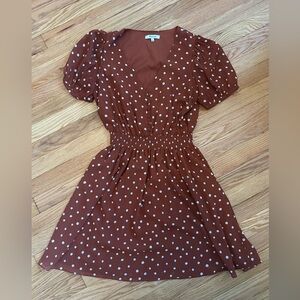 Madewell Brown Polka Dot Dress